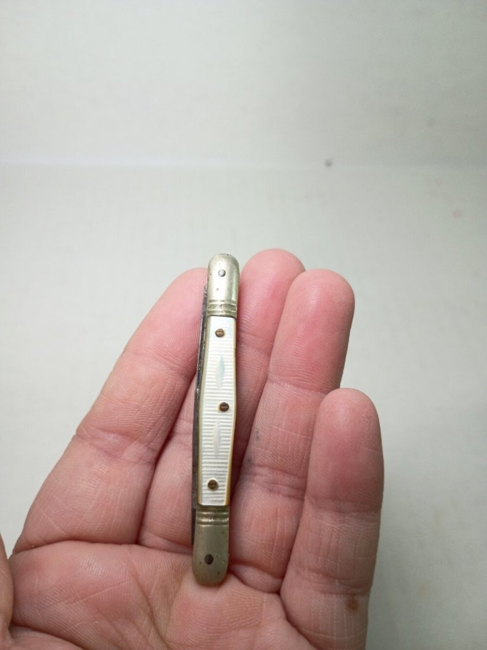Vintage Krusius Brothers? Solingen Germany Mother Of Pearl Knife